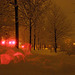 Traffic snow-light show