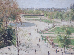 Detail of the Garden of the Tuileries: Spring Morning by Pissarro in the Metropolitan Museum of Art, July 2018