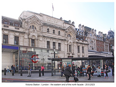 Victoria Station London east end of north facade 25 9 2023