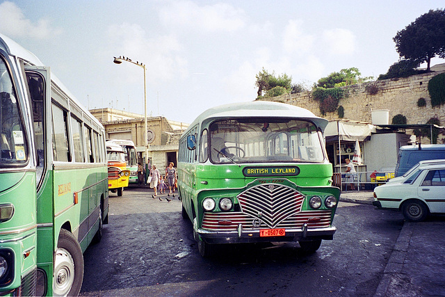 British Leyland bus at Valletta Bus Station (Scan from 1995)