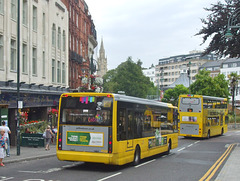 DSCF3585  Yellow Buses 106 (YJ10 MDU) in Bournemouth - 27 Jul 2018