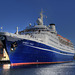 The MS Marco Polo being moored in Kristiansund