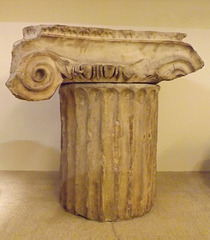 Ionic Capital and Column Drum from the Mausoleum of Halicarnassus in the British Museum, May 2014
