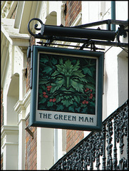 Green Man pub sign