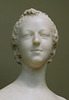 Detail of the Bust of Madame de Pompadour by Pigalle in the Metropolitan Museum of Art, January 2022