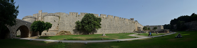 The Fortress of Rhodes, The West Wall from d'Amboise Gate to St. George Bastion