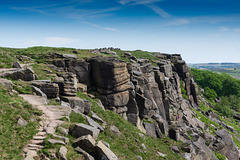 Stanage Edge along the top to the Popular End