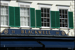 Blackwell shop sign
