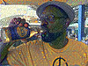 Greg drinking Carib 7