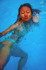 Rita in the pool