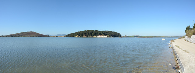Albania, Vlorë, The Island of Zvërnec inside the Narta Lagoon