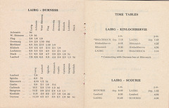 Sutherland Transport and Trading Company 1965/1966 timetable - Pages 2 and 3