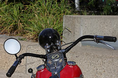Schicke alte Harley - Detail
