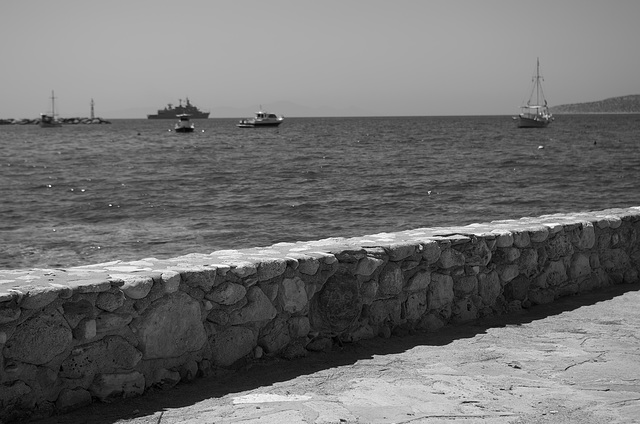 Sea defences at Paros