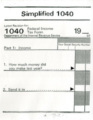 Simplified 1040 Tax Form