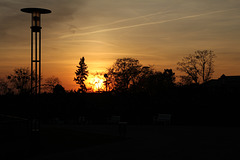 Sonnenuntergang auf der Mathildenhöhe