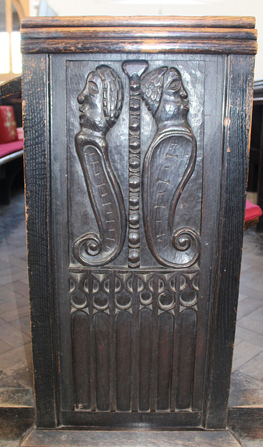 C16th pew end, St Mary's Church, Sprotborough, South Yorkshire