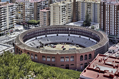 They Must be Tauruses – The Bull Ring Viewed from the Gibralfaro Castle, Málaga, Andalucía, Spain