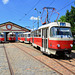 Prague 2019 – Public Transport Museum – Trams waiting for their duties