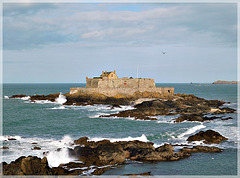 Le Fort National à Saint Malo (35): vue depuis les remparts