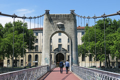 La Passerelle du Collège sur le Rhône, Lyon (Rhône, France)