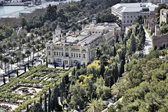 Ayuntamiento Building, Take #1 – Viewed from the Gibralfaro Castle, Málaga, Andalucía, Spain