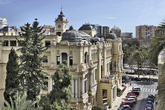 Ayuntamiento Building, Take #2 – Viewed from the Gibralfaro Castle, Málaga, Andalucía, Spain
