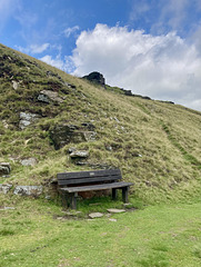 The bench below Big Stone on Chinley Churn
