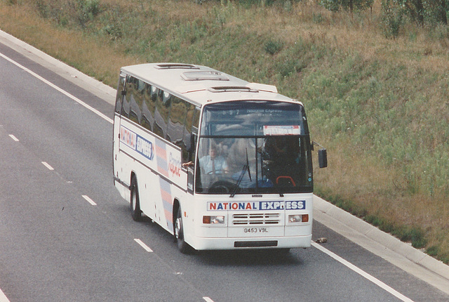 Express Travel Services G453 VSL on the A11 at Red Lodge - Summer 1993