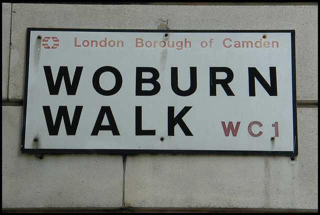 Woburn Walk street sign