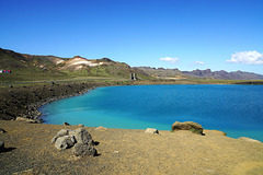 Island Naturblau: Der See Greatnavatn - Iceland natural blue: Lake Greatnavatn