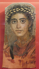 Fayum Portrait of a Young Woman in Red in the Metropolitan Museum of Art, March 2022