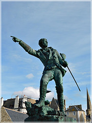 Statue de Robert Surcouf à Saint Malo (35)