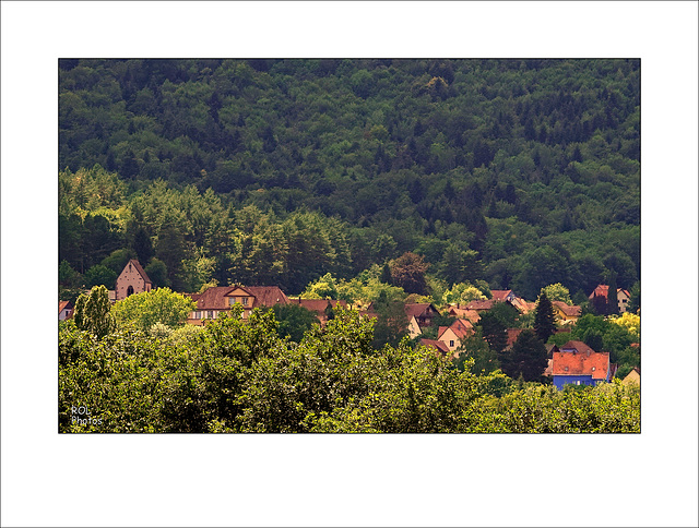 Petit village d'Alsace dans son écrin