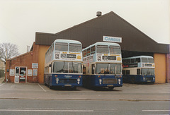 Cambus garage at Ely - 29 Dec 1989