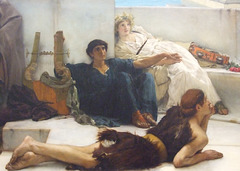 Detail of A Reading from Homer by Alma-Tadema in the Philadelphia Museum of Art, August 2009