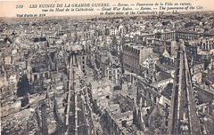 Reims (51) Après les bombardements de la Première guerre Mondiale...