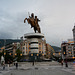 North Macedonia, Skopje,The Square of Macedonia in the Evening