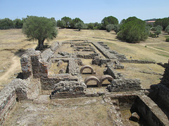 Ruins of baths of Roman villa.