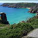 Porthcurno and The Minack Theatre from Trereen Dinas South, best enlarged..