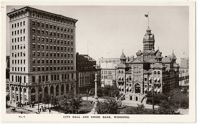 WP1963 WPG - CITY HALL AND UNION BANK, WINNIPEG.