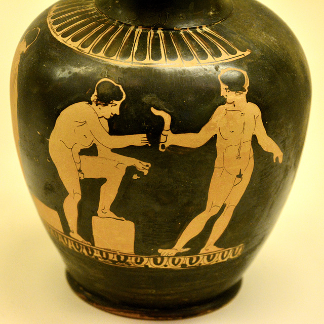 Athens 2020 – National Archæological Museum – Athletes sharing a strigil