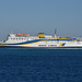 The Island of Rhodes, Anek Lines Ferry Ship in Akandia Harbour