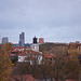 Blick auf Užupis und den  Gediminas-Turm