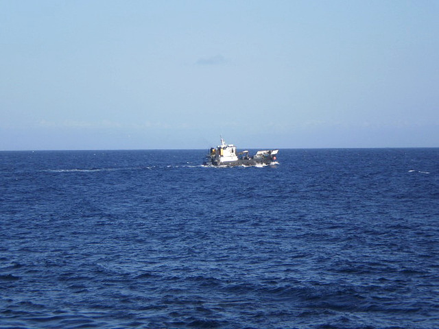 Cargo ship heading to Flores Island.