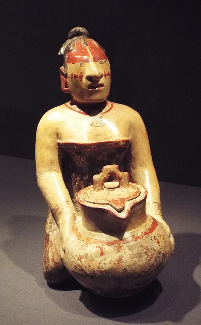 Mayan Kneeling Noble Woman Holding a Lidded Jar in the Princeton University Art Museum, April 2017