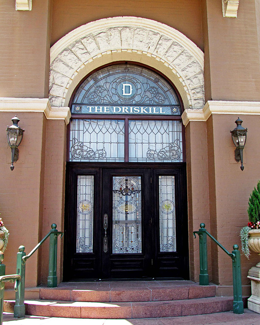 Door to the Victorian Room in the Driskill Hotel