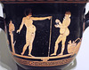 Detail of a South Italian Bell Krater with Burlesque Actors in the Boston Museum of Fine Arts, January 2018
