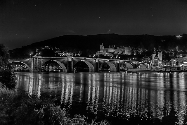 Heidelberg, Carl-Theodor-Bridge and Castle /  Carl-Theodor-Brücke and Schloss (135°)