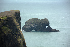 Iceland, The Rock Looks like an Elephant Drinking Water